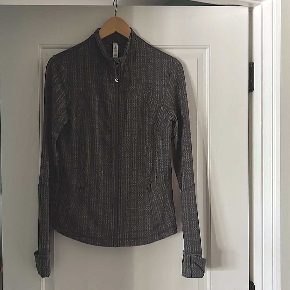 Lululemon zip up gray jacket- size 10